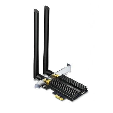 Безжичен адаптер TP-LINK Archer TX50E, AX3000 2.4/5Ghz, 574 - 2054 Mbps, PCIe, Bluetooth 4.2, Две външни антени