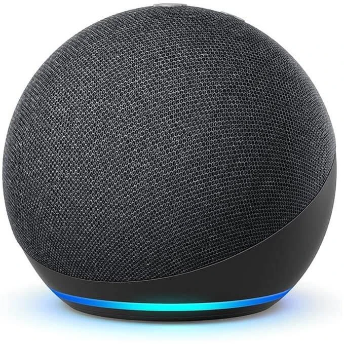 Преносима смарт тонколона Amazon Echo Dot 4, гласов асистент, Черен
