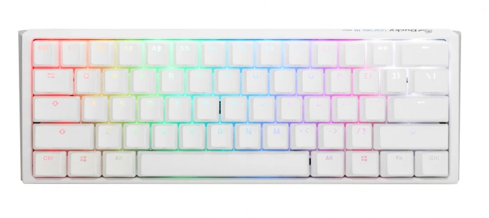Ducky One 3 Pure White Mini 60% Hotswap Cherry Mx Clear