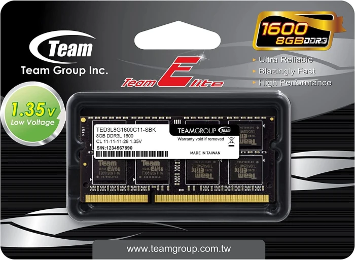 Team Group Elite 8GB DDR3L 1600MHz CL11 SO-DIMM