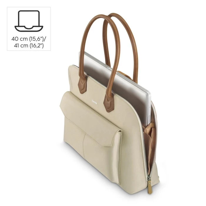 Чанта за лаптоп Hama "Fabulous", от 40 - 41 см (15.6"- 16.2"), Бежов