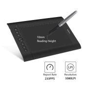 Графичен таблет HUION H610PRO V2,  USB, Черен