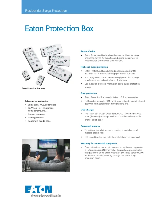 Eaton Protection Box 6 Tel@ USB DIN