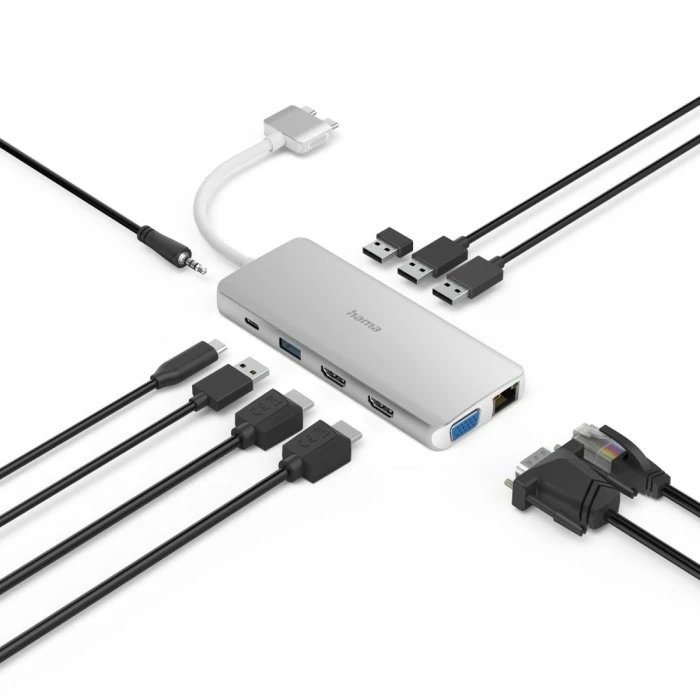 Hama USB-C Hub, "Connect2Mac", Multiport за Apple MacBook Air & Pro, 12 порта