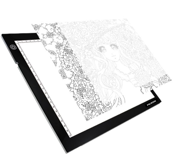 LED светеща подложка за рисуване HUION LED light pad L4SUSB, Черен