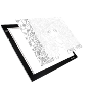 LED светеща подложка за рисуване HUION LED light pad L4SUSB, Черен