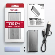AXAGON EEM2-SG2 USB-C - M.2 NVMe & SATA SSD