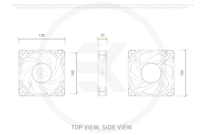 EKWB EK-Loop Fan FPT 120 - Black