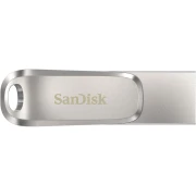 USB памет SanDisk Ultra Dual Drive Luxe, 128GB, USB 3.1 Gen 1, USB-C, Сребрист