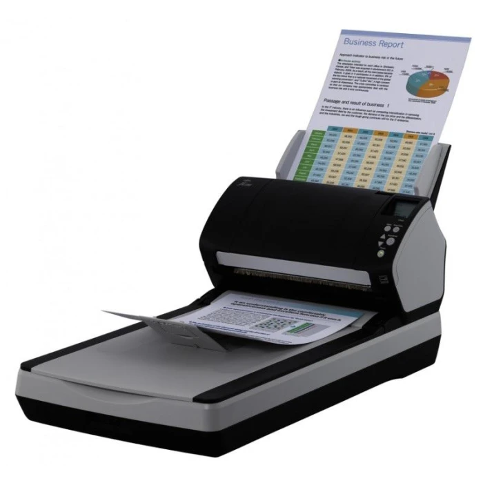 Документен скенер Fujitsu fi-7260 комбиниран с настолен, A4, USB 3.0, ADF за 80 страници