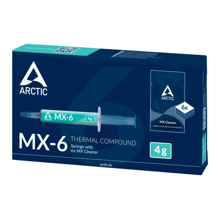 ARCTIC MX-6 4g с 6 бр. почистващи кърпички