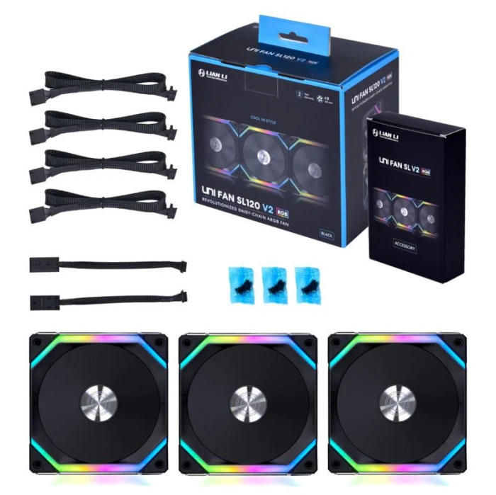 Lian-Li UNI SL120 V2 RGB PWM Black 3in1