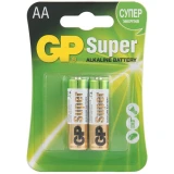 Алкална батерия GP SUPER LR6 AA, 2 бр. в опаковка, 1.5V, GP15A