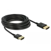 Кабел Delock, HDMI-A мъжко - HDMI-A мъжко, Ethernet, 18 Gbit/s, 4K, 3 м, Черен