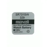 Бутонна батерия сребърна MAXELL SR-731 SW / 329/, 1.55V