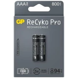 Акумулаторна Батерия GP R03 AAA 850mAh NiMH 85AAAHCB-EB2 RECYKO+ PRO до 1500 цикъла, 2 бр. в опаковка