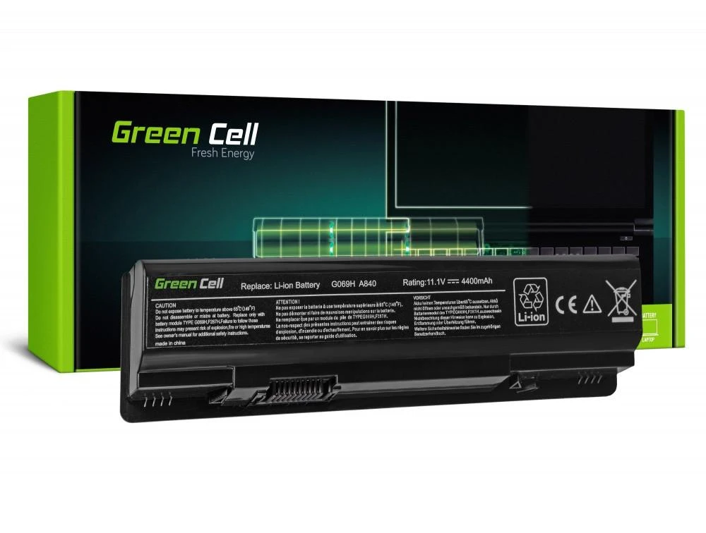 Батерия  за лаптоп Dell Vostro 1014 1015 1088 A840 A860 / 11,1V 4400mAh GREEN CELL