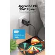 Vention бързо зарядно Fast Charger Wall - QC4.0, PD3.0 Type-C, 30W Black - FAIB0