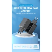 Vention бързо зарядно Fast Charger Wall - QC4.0, PD3.0 Type-C, 30W White - FAIW0