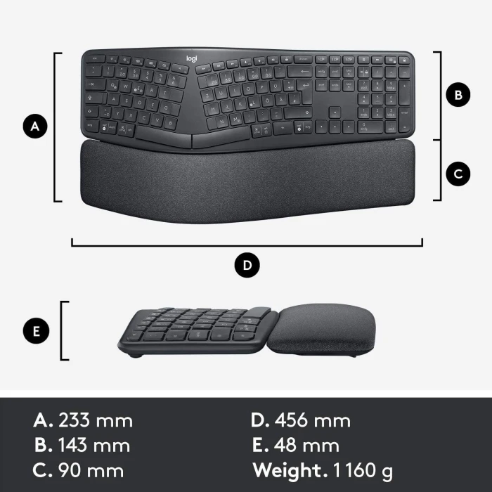 Logitech ERGO K860 Сива