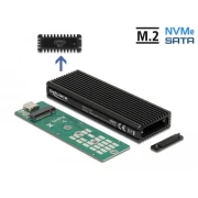 Външна чекмедже Delock за M.2 NVMe PCIe или SATA SSD, USB-C 3.2 Gen 2