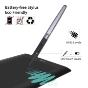 Графичен таблет HUION H610PRO V2,  USB, Черен