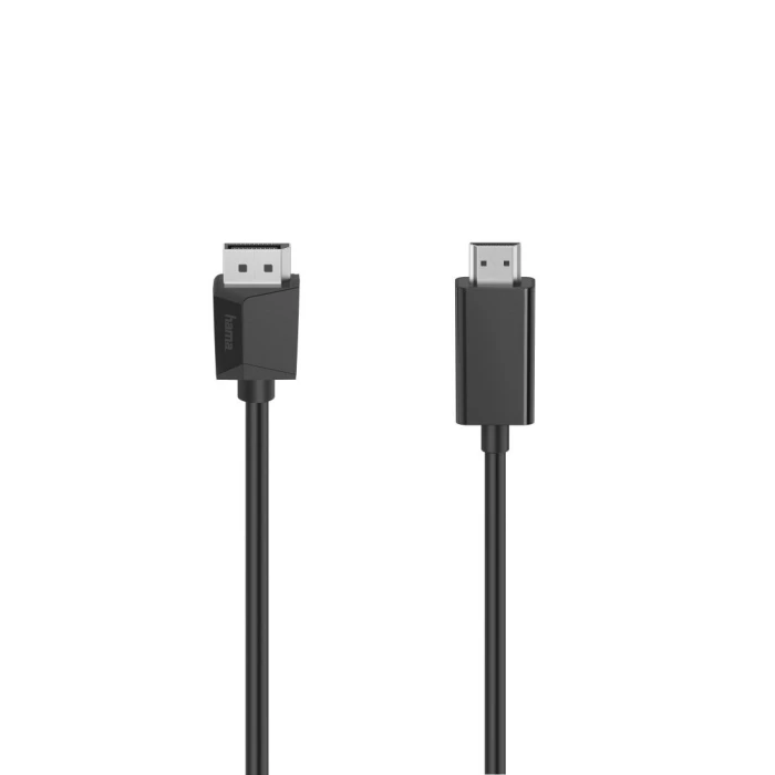 Кабел HAMA, DisplayPort мъжко - HDMI мъжко, 4K, 1.5м