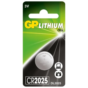 Литиева бутонна батерия GP CR-2025 3 V  1 бр.  GP