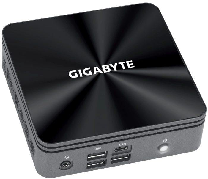 Мини компютър Gigabyte Brix BRi3H-10110, Intel® Core™ i3-10110U, 2 x SO-DIMM DDR4, M.2 SSD,HDD/SSD,USB Type-C™, WF+BT, черен
