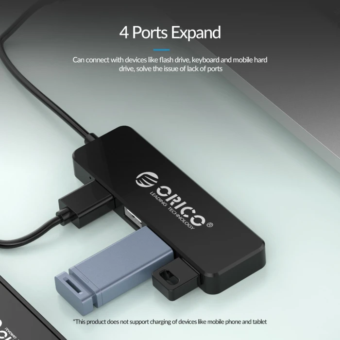 Orico хъб USB2.0 HUB 4 port White - FL01-WH