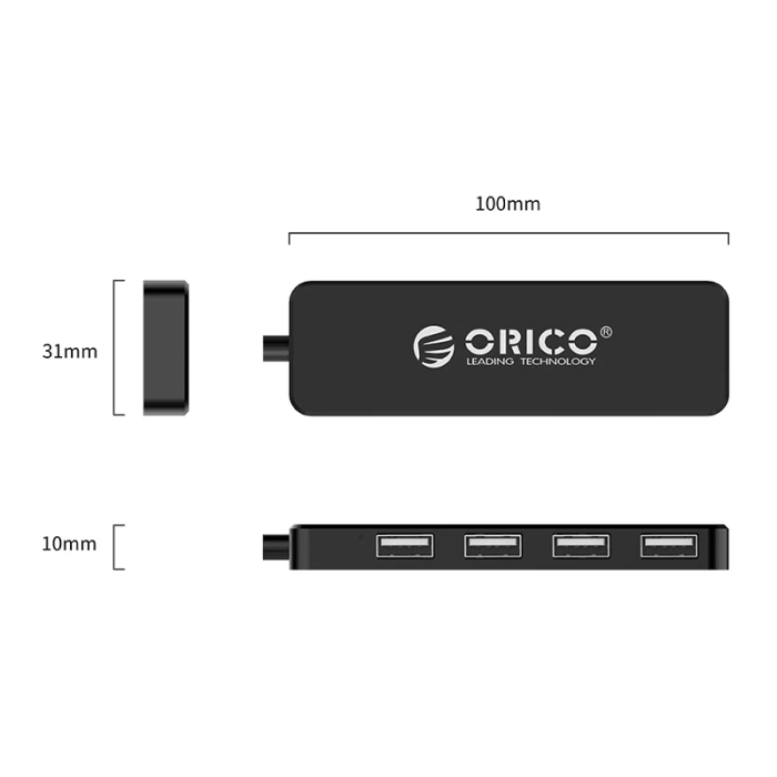 Orico хъб USB2.0 HUB 4 port Black - FL01-BK