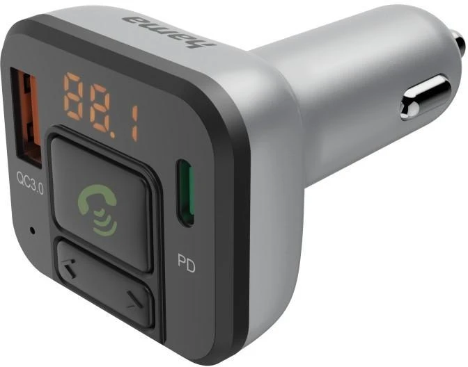 FM Трансмитер HAMA, Блутут функция, Хендсфри, 1xUSB-C,1xUSB-A