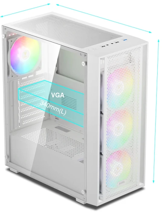 Gamdias AURA GC2 Elite White Fixed RGB