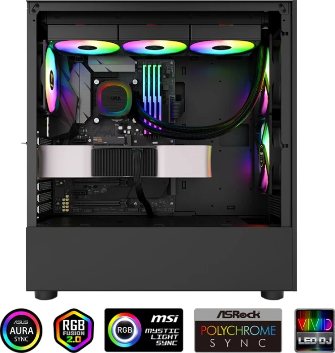 Gamdias AURA GL360 v2 aRGB - Black
