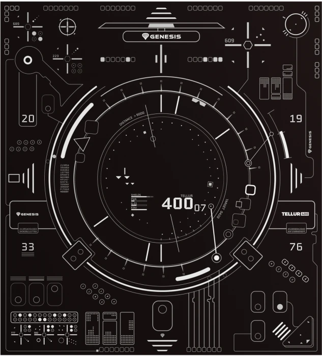 Genesis Tellur 400 SQUARE HUD ПОДОВА ПОДЛОЖКА
