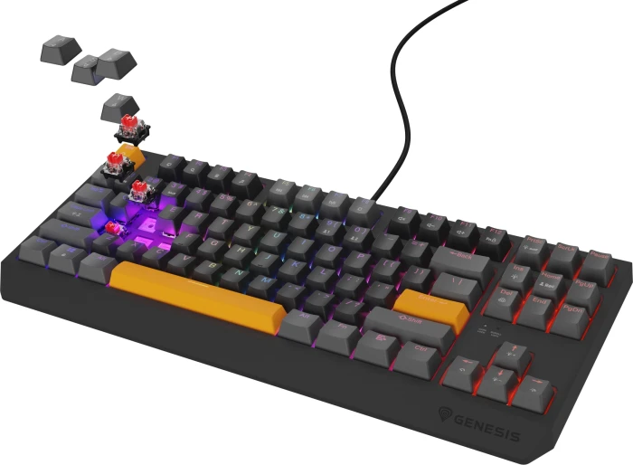 Genesis Thor 230 TKL Anchor Gray Positive Red Switch