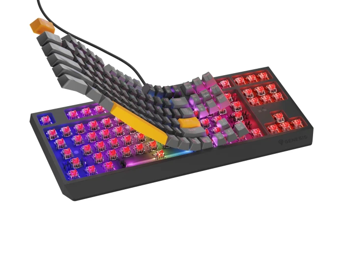 Genesis Thor 230 TKL Anchor Gray Positive Red Switch