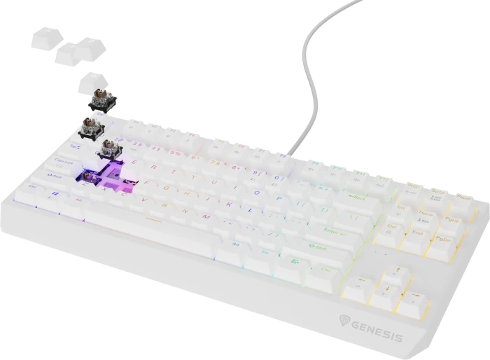 Genesis Thor 230 TKL White Brown Switch