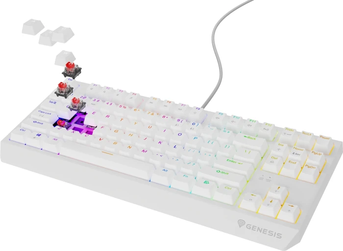 Genesis Thor 230 TKL White Red Switch
