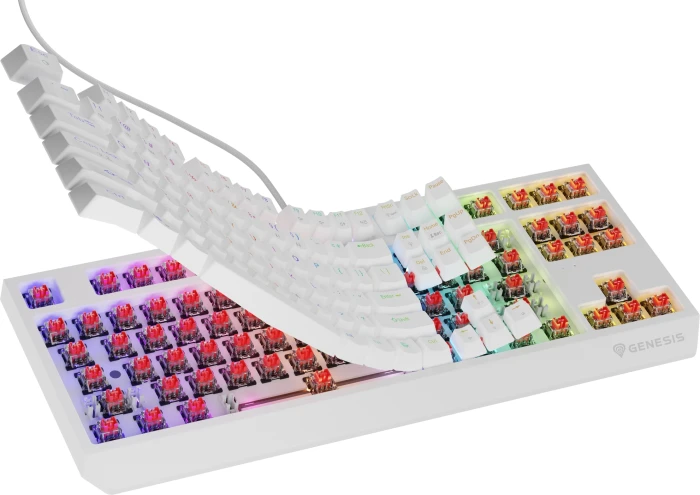 Genesis Thor 230 TKL White Red Switch