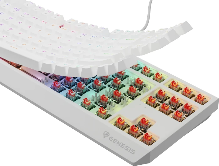 Genesis Thor 230 TKL White Red Switch