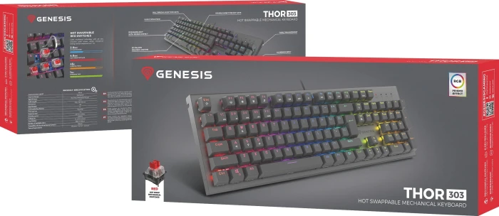 Genesis Thor 303 Black Red Switch