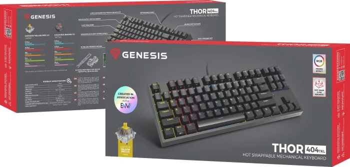 Genesis Thor 404 TKL Black Gateron