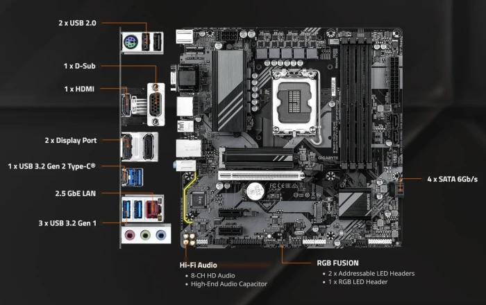 GIGABYTE B760M DS3H GEN5