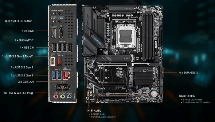 GIGABYTE B840 GAMING X WIFI6E