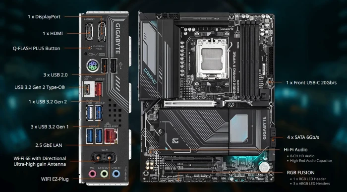 GIGABYTE B850 GAMING X WIFI6E
