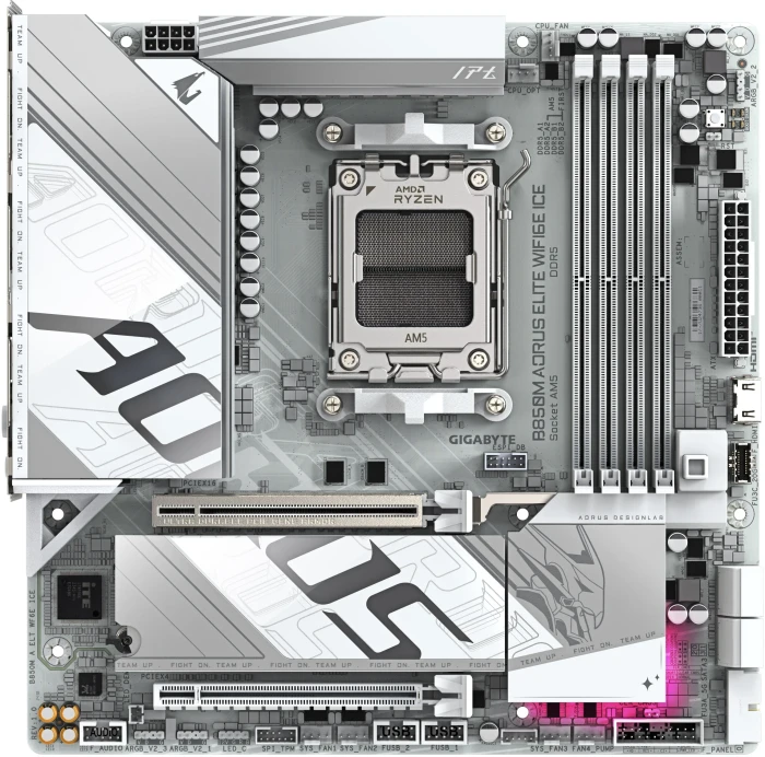 GIGABYTE B850M AORUS ELITE WIFI6E ICE