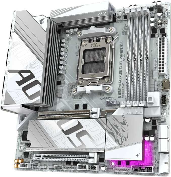 GIGABYTE B850M AORUS ELITE WIFI6E ICE