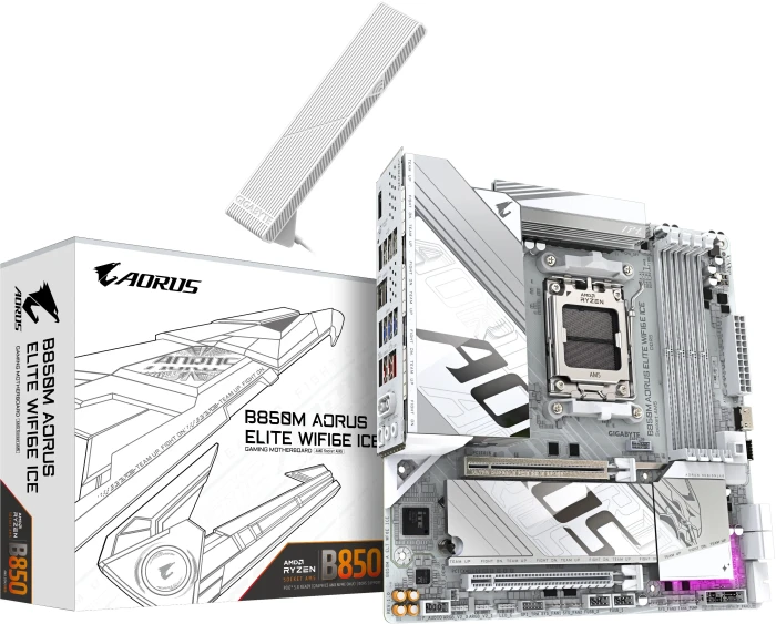 GIGABYTE B850M AORUS ELITE WIFI6E ICE