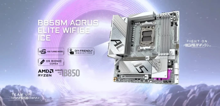 GIGABYTE B850M AORUS ELITE WIFI6E ICE
